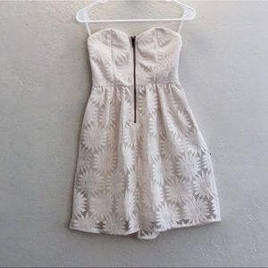 Ya Los Angeles Ivory Strapless Dress